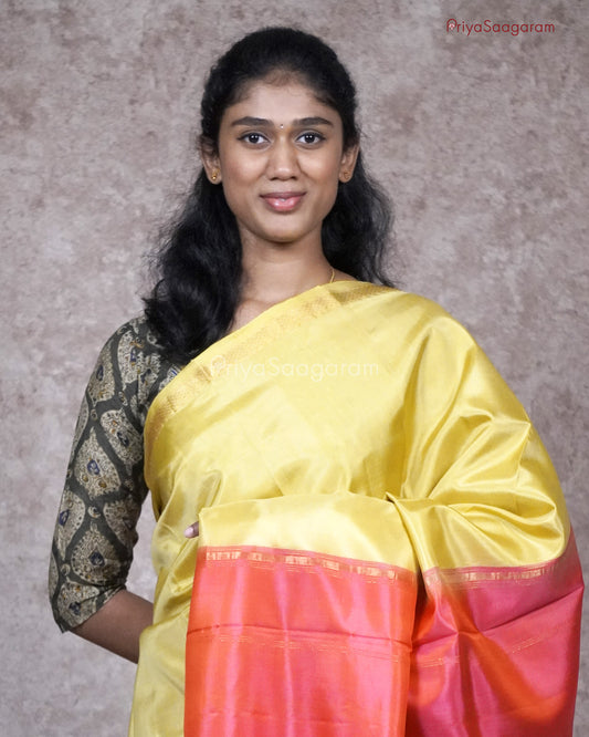 Golden Yellow Kanchipuram Silk - K17189