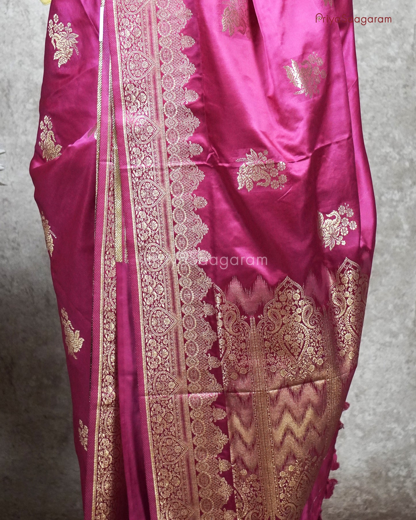 Candy Pink Dola Banaras Silk - PC83